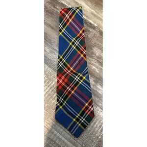 Vintage Kinloch Anderson Stewart Royal Tartan Tie Made Scotland Plaid